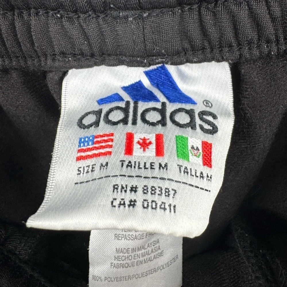 Adidas Track Pants Mens M Black Dark Green Baggy Cargo Pocket 90s Y2K